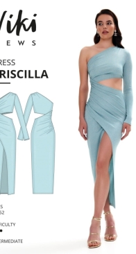 Viki Sews - Priscilla Dress - Присцилла платье - Sizes 34-52 - English, Russian