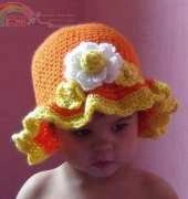 JT creations - Tatiana Jitnikova - 077 Scalloped Orange Hat