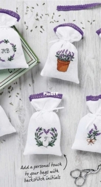 Heaven Scent - Lavender Bags by Fiona Baker from Cross Stitch Crazy 267 PCS + XSD