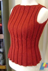 Plot Twist Shell  Sleeveless Top by Amy Kaspar/The Fiber Friend-English