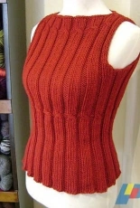 Plot Twist Shell  Sleeveless Top by Amy Kaspar/The Fiber Friend-English