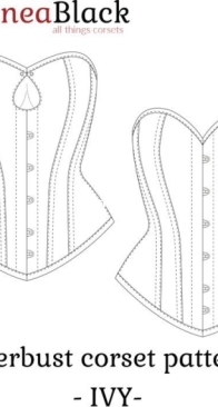Aranea Black - Ivy Overbust Corset - Sizes A-M