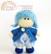 Denzias Toys-Small Boy with Blue Hat by Tetyana Korobkova