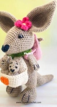 Sayens Crochet  - Valentina Lopez Brito - Mommy kangaroo and her 4 babies