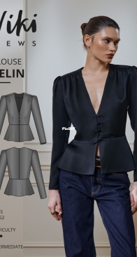 Viki Sews - Pelin Blouse - Пелин блузка - English, Russian