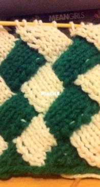 entrelac dishcloth