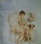 Lanarte 71369 Girl with Dog