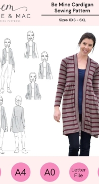 Ellie and Mac - Be Mine Cardigan - Sizes XXS-6XL