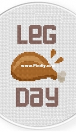 Daily Cross Stitch - Leg Day