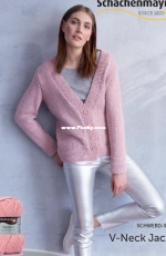 Schachenmayr-S10130-by Tanya Steinbach-V-Neck Jacket-EN-Free.