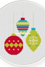 Daily Cross Stitch - Holiday Baubles