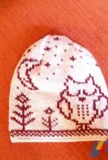 Sleeping Owl Beanie by Gudrun Neumann-Mack-Eng.,German-Free