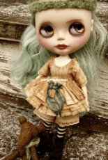 Cindy Sowers - Tea-Stained Lace-Edged Dress and Drawers