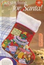 Christmas Stocking by Joan Elliott from Cross Stitcher 165