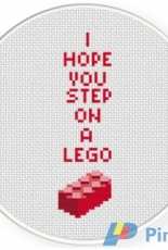 Daily Cross Stitch  - I Hope You Step On A Lego