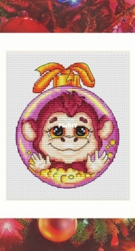 New Years Monkey by Olga Maslennikova