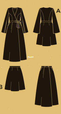 Circeé Dress - Deer and Doe Patterns - All sizes - English