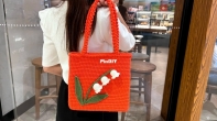 Crochet Spring Lily of the Valley Tote bag