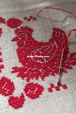 Process cross stitching