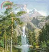 Levron - Landscape with a Waterfall