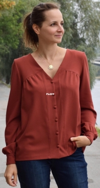 Anna Rose Patterns - Thelma Blouse - Sizes 34-52 - French