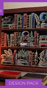 Urban Threads - EDP86830 1 - BuildaBookshelfScene DesignPack -  JEF - Machine Embroidery Files