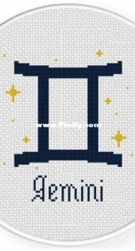 Daily Cross Stitch - Gemini Zodiac Sign