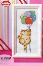Up Up and Away / Ballooning Cat  by Margaret Sherry from Quick & Easy Cross Stitch 111 PCS + XSD