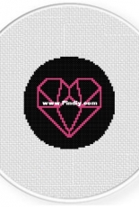 Daily Cross Stitch - Neon Heart