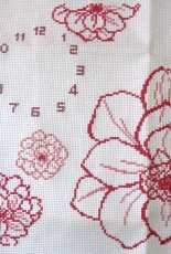 Pink floral wall clock