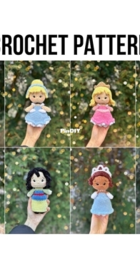 Fennec Toys - Yelyzaveta Ahruts - Disney Princess Set 2 - Tinker Bell, Rapunzel, Aurora, Cinderella, Tiana, Mulan