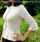 Simple Cable Cardigan by Lily Go