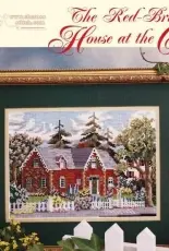 The Red Brick House at the Corner from Just Cross Stitch April 1996