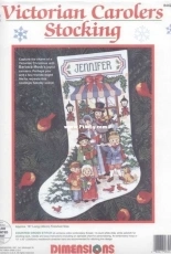 Dimensions 8442 Victorian Carolers Stocking XSD