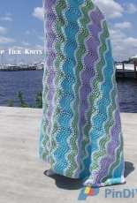 Springtime Wavy Blanket by Top Tier Knits-Free