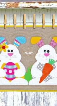 The Red Boot Quilt Company - Antonie Alexander - Cottontail Bunnies  Snack Mat - Free