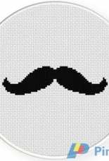 Daily Cross Stitch .- Mustache