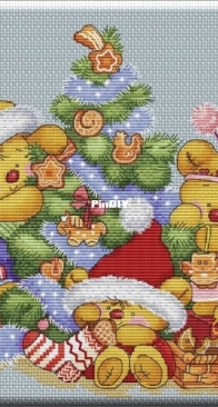 Bears Decorating The Christmas Tree by Tamriko Lamaridze