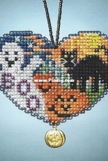 Mill Hill - I Love Charmed Ornaments MH16-3105 Love Halloween XSD + PCS