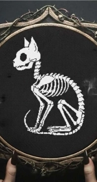 Stitchy Tales Pattern - Skeleton Cat PCS + XSD