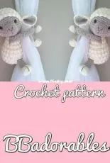 BB Adorables -  Isabel R Davenpost - Buttercup Lamb Curtain Tie back
