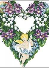 Wiehler 4803 Floral heart with an angel xsd + pcs