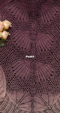 Purple Coneflower Shawl v2 by Denise Bartels - Updated - Free