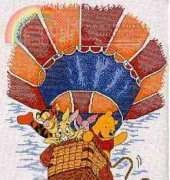 Designer Stitches Pooh D025 Hot Air Balloon