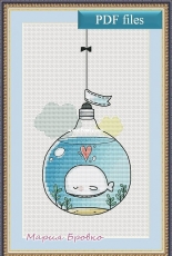 Whale in A Light Bulb by Maria Brovko