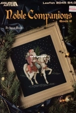 Santa and Horse from Leisure Arts 2045 Noble Companions Book 2 PCS