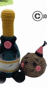 Jookz Creaties - Joke Postma - Champagne bottle and oil balls/Dutch Doughnuts - Champagne fles en Oliebolletjes - Dutch