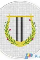Daily Cross Stitch - Harp
