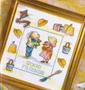 Good Friends by All Our Yesterdays from DMC Cross Stitch Favorites 2003 PCS