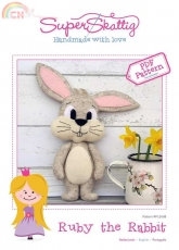 Super Skattig-N°15008-Felting Ruby the Rabbit/ENG- Dutch- Portuguese